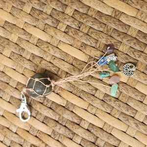 Labradorite Boho Crystal Keychain